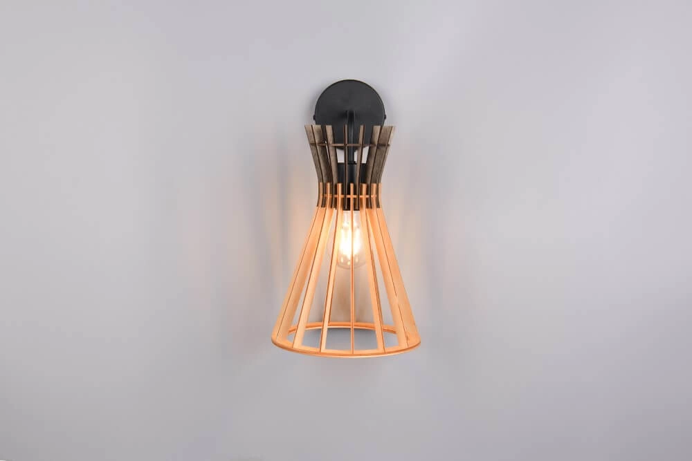 Design pendant lamp Alice wood Trio 4017807637366