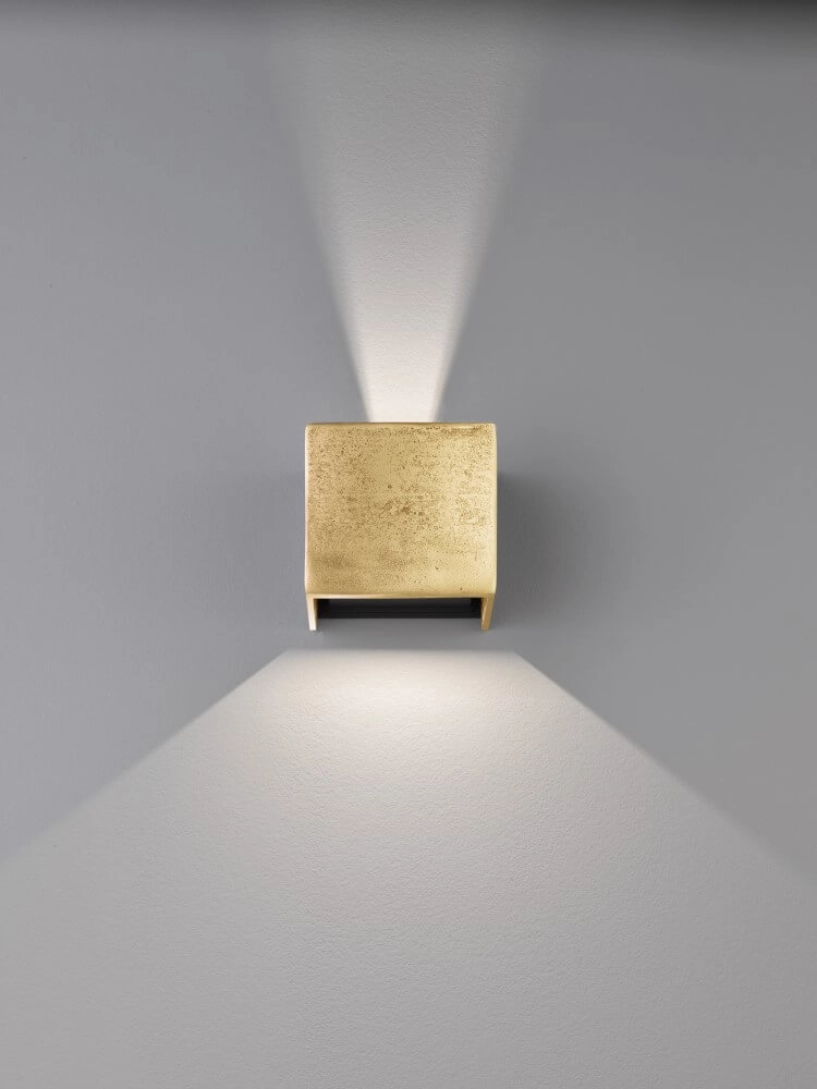 Gold wall lamp Cog 12cm x 10cm Fischer & Honsel 4003694305822