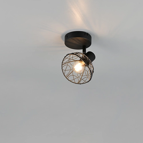 Ceiling lamp Yako Single Black