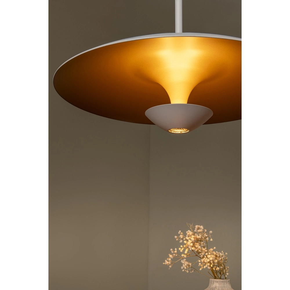 Design pendant lamp Kenneth white Ø 40cm Premium by Lucide 5411212410474