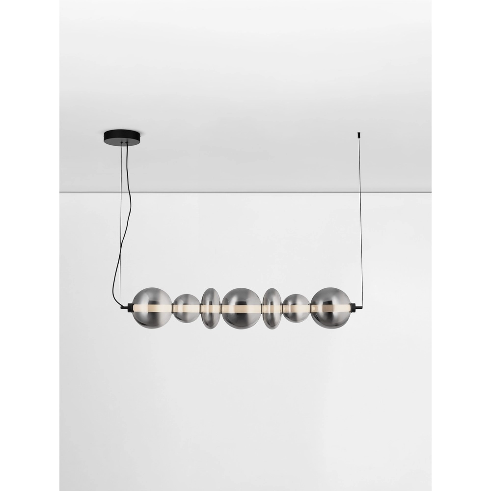 Pendant lamp Bally Smoke glass horizontal Lyora 5212017449184