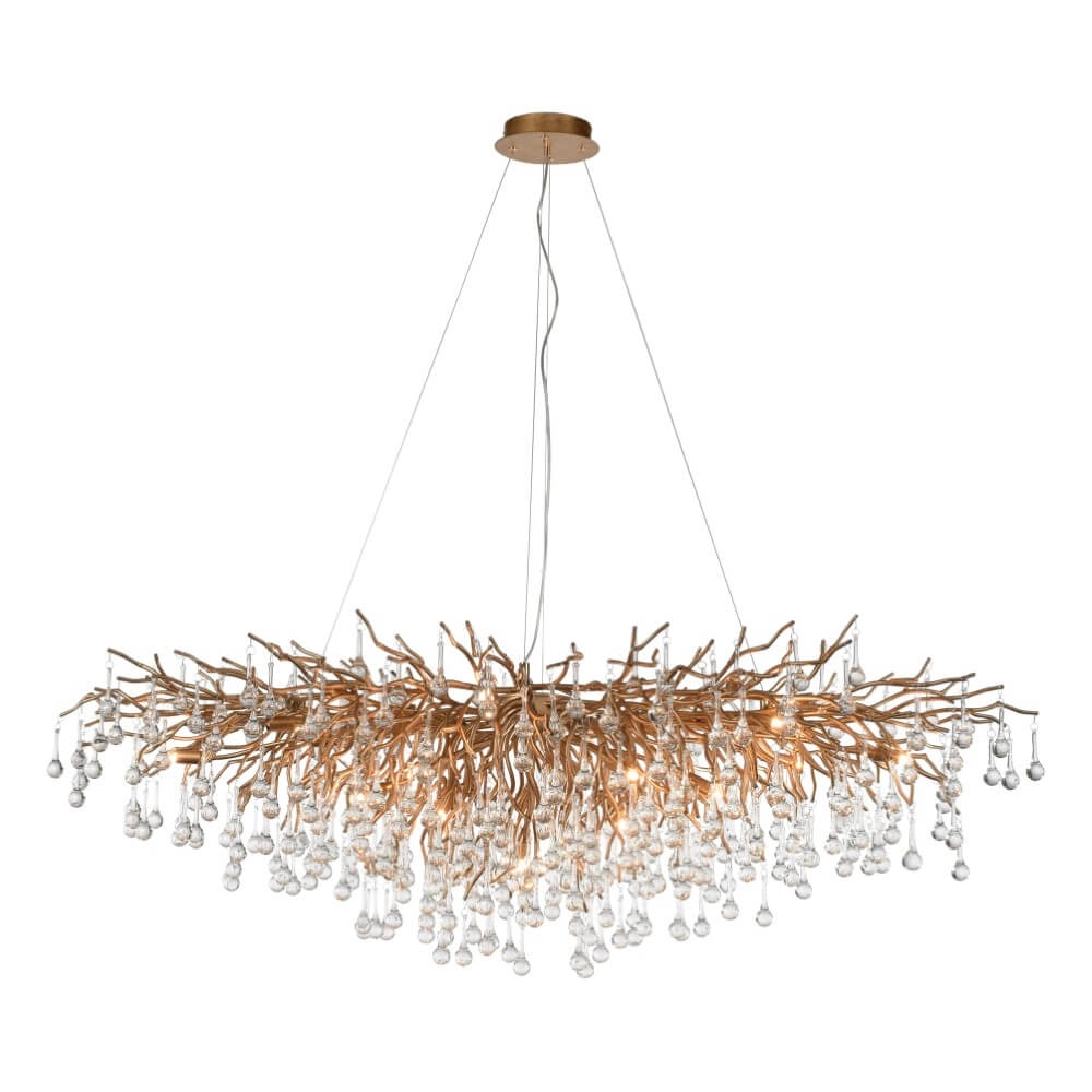 Large chandelier Icicle Antique brass Paul Neuhaus 4012248332917