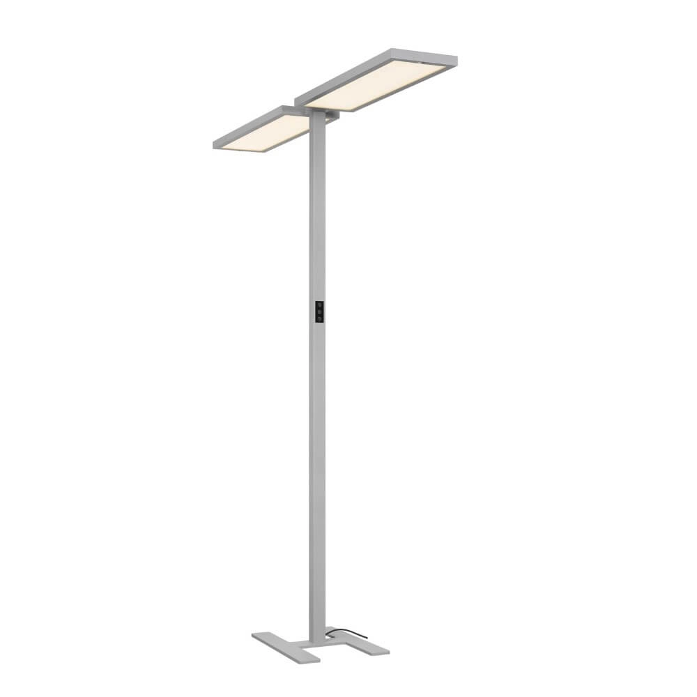 Led Office Floor Lamp Worklight Pro Grey - Double SLV 4024163277952