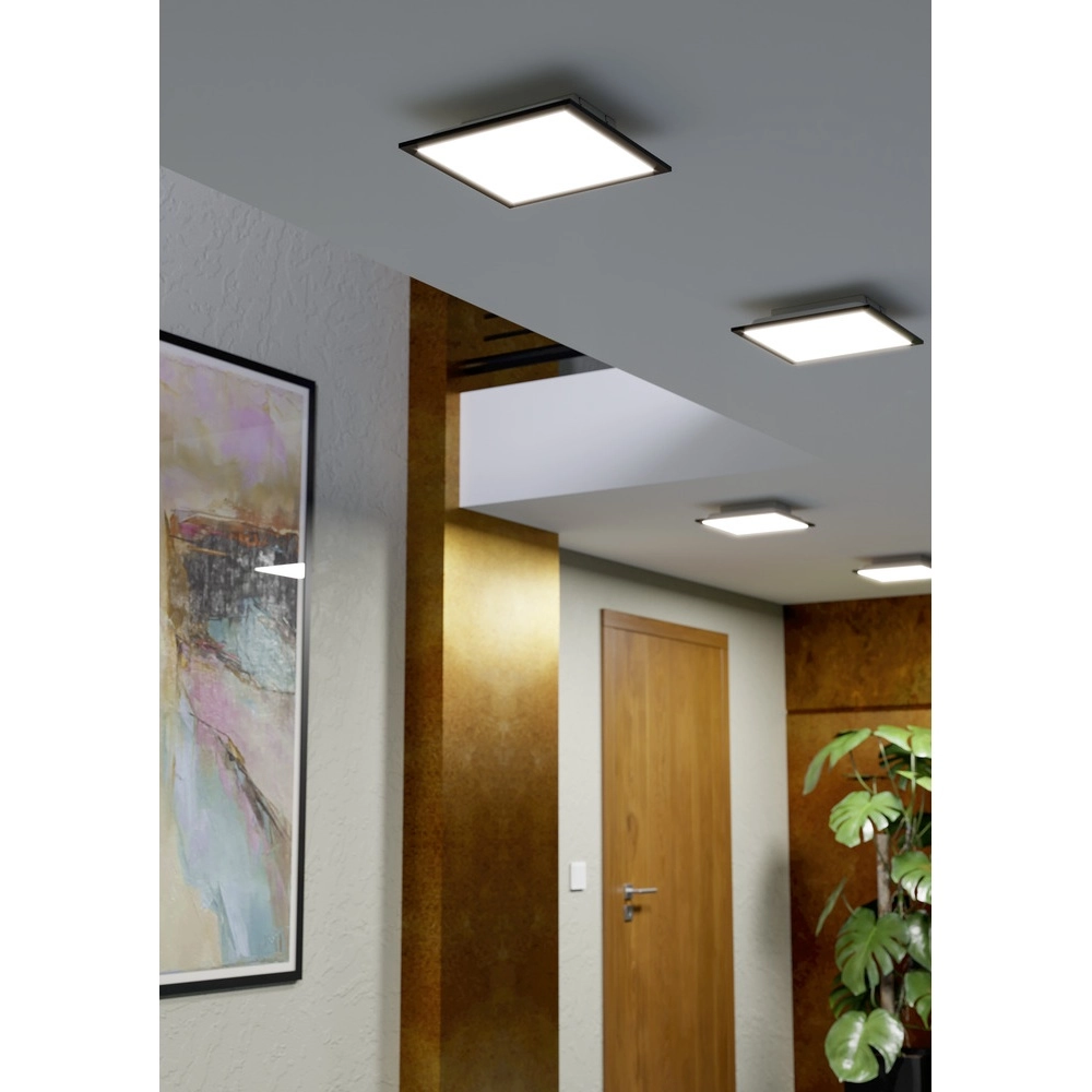 Smart ceiling light Moradillo-Z black square 29.5cm Eglo 9008606342105
