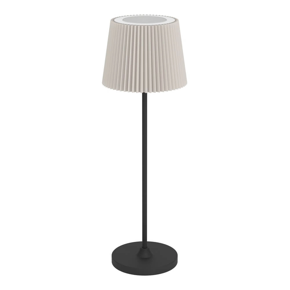 Table lamp Leonero black with sand brown