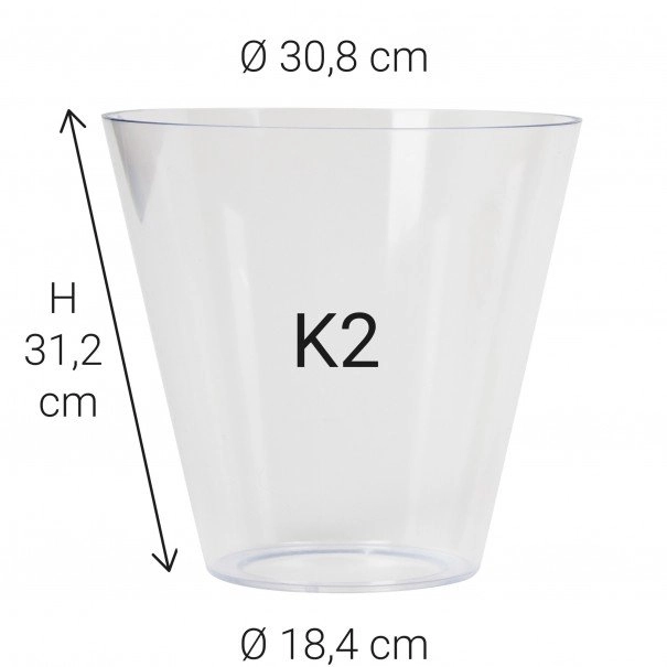 Glass Cup Plastic Poly K2 KS Verlichting 8714732580403