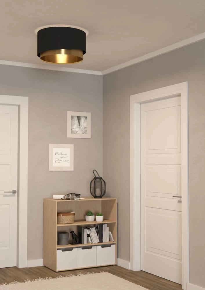 Ceiling lamp black with gold Manderline Ø 45cm Stars of Light 9002759399245
