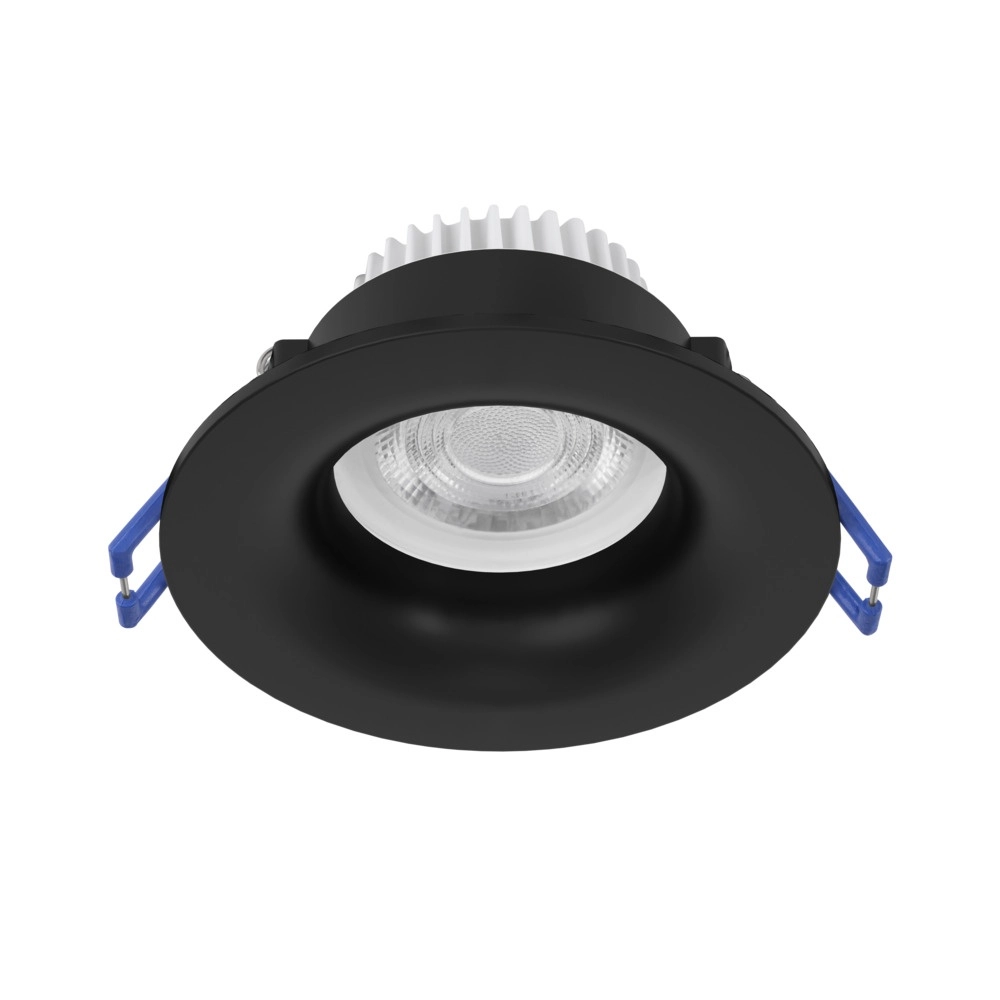 Recessed spotlight Salabate black Ø 8.8cm IP65