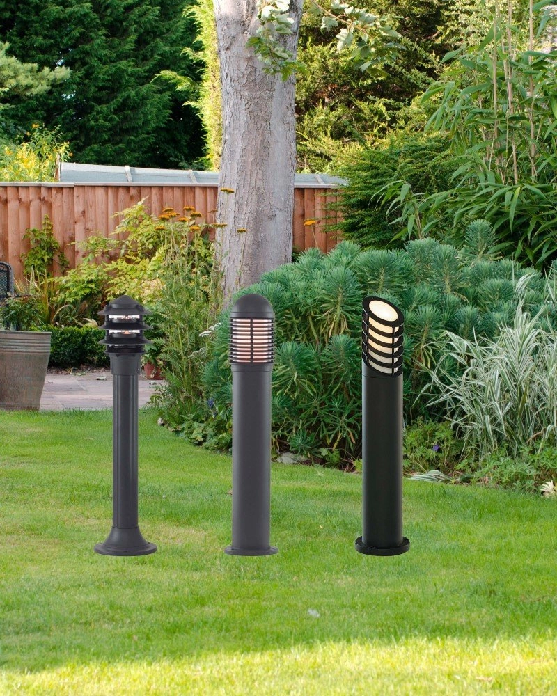Standing lamp Posts Grid 73cm black Searchlight 5013874220356