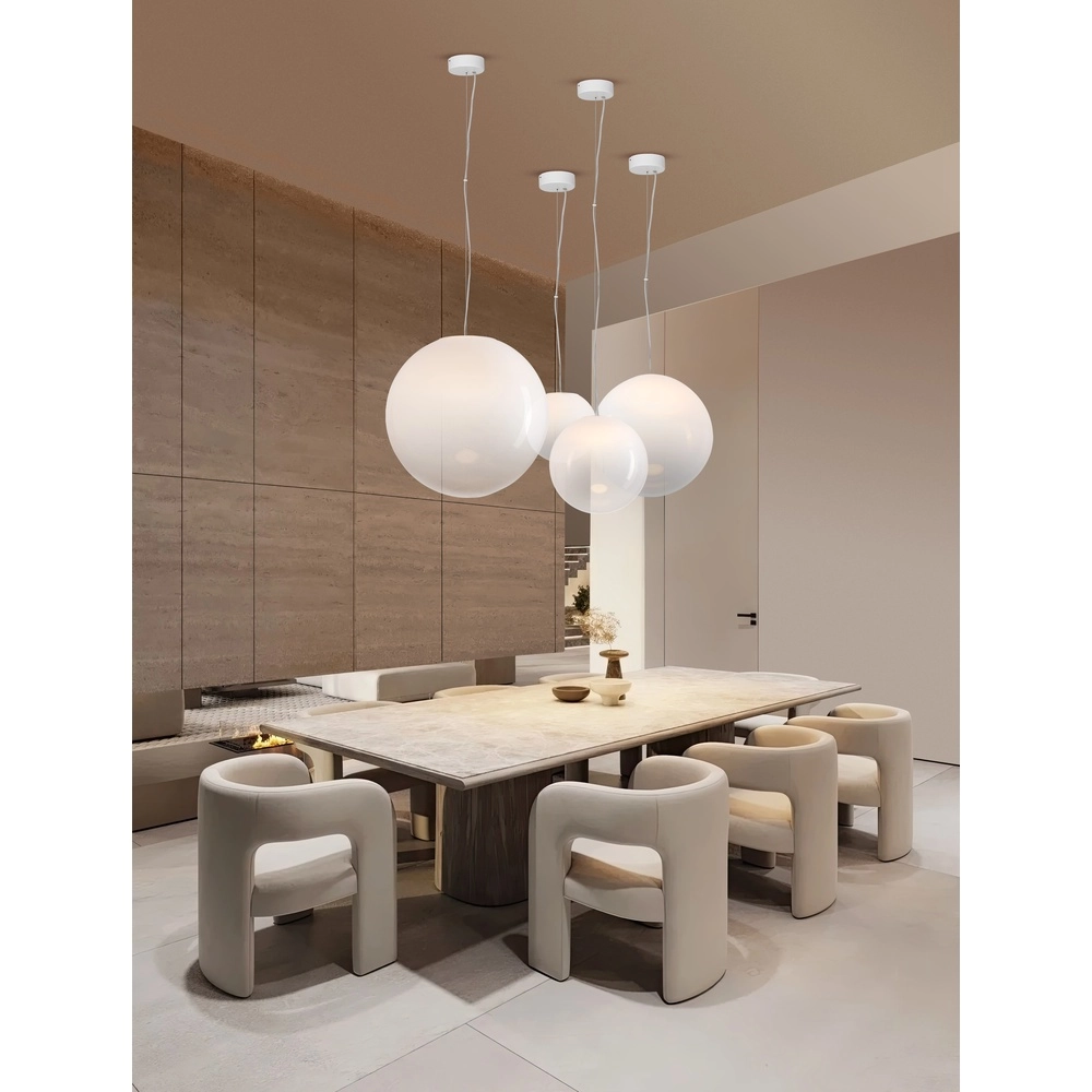 White pendant lamp Bolita bulb Ø 20cm Lyora 5212017483560