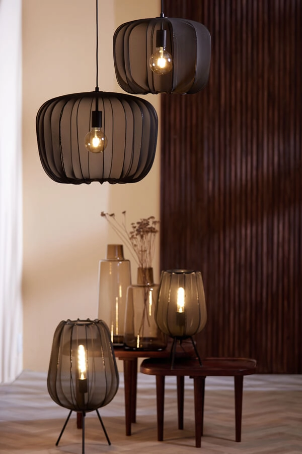 Bohemian pendant lamp Plumeria black Ø 40cm Light & Living 8717807651381