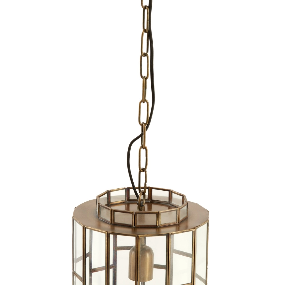 Glass pendant lamp SÃ¸strene Ø 24cm - glass with brass Light & Living 8717807187262