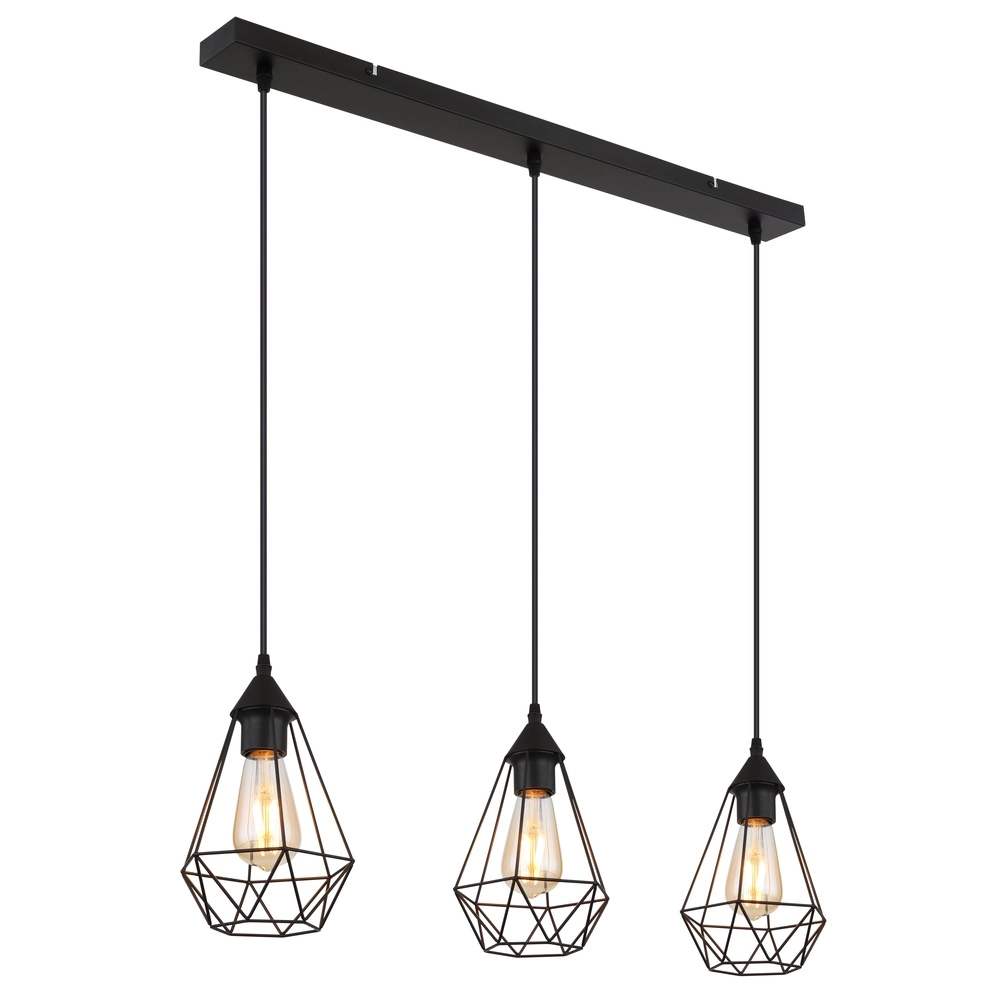 3-light pendant lamp Zachary Black