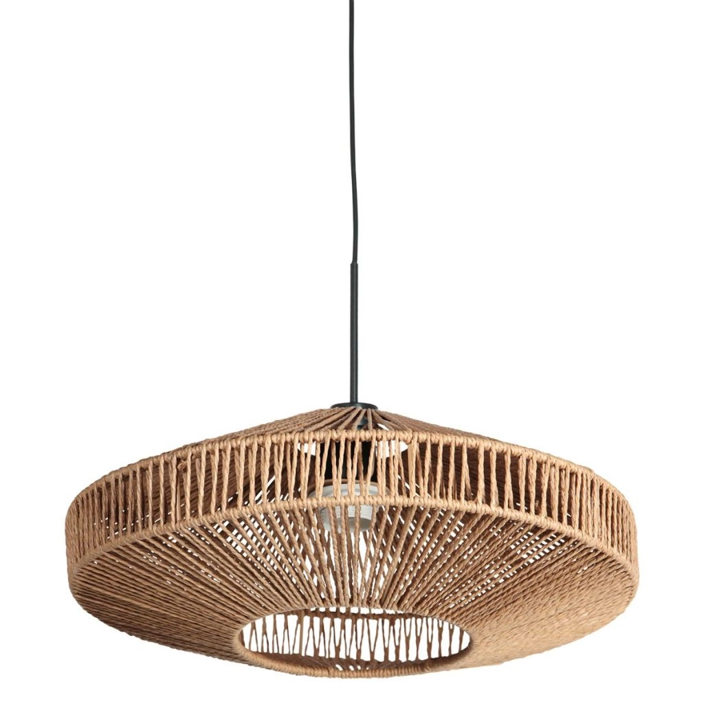 Pendant lamp Ropex with rattan shade Ø40cm