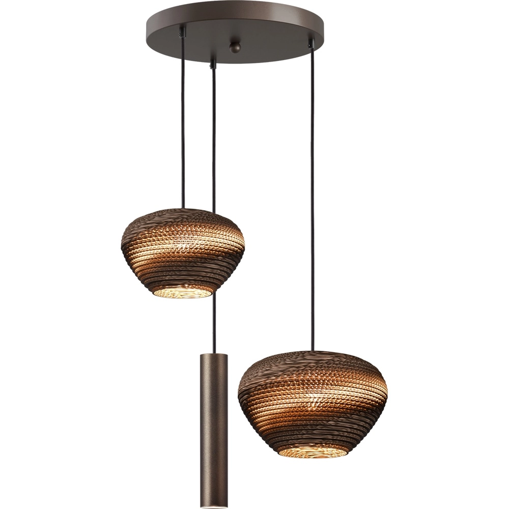 Vide pendant lamp Cartone with Think Paper hoods
