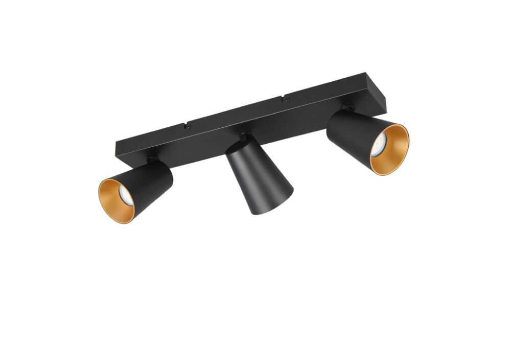 3-light surface-mounted spotlight Sharp black Trio 4017807613087