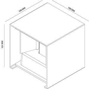 Black wall spot Cubo up-down Vtac 8714984932463