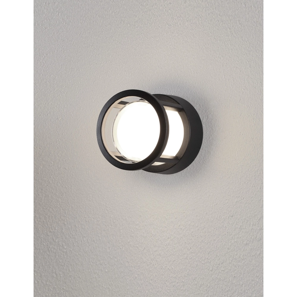 Design wall lamp Agosto round anthracite