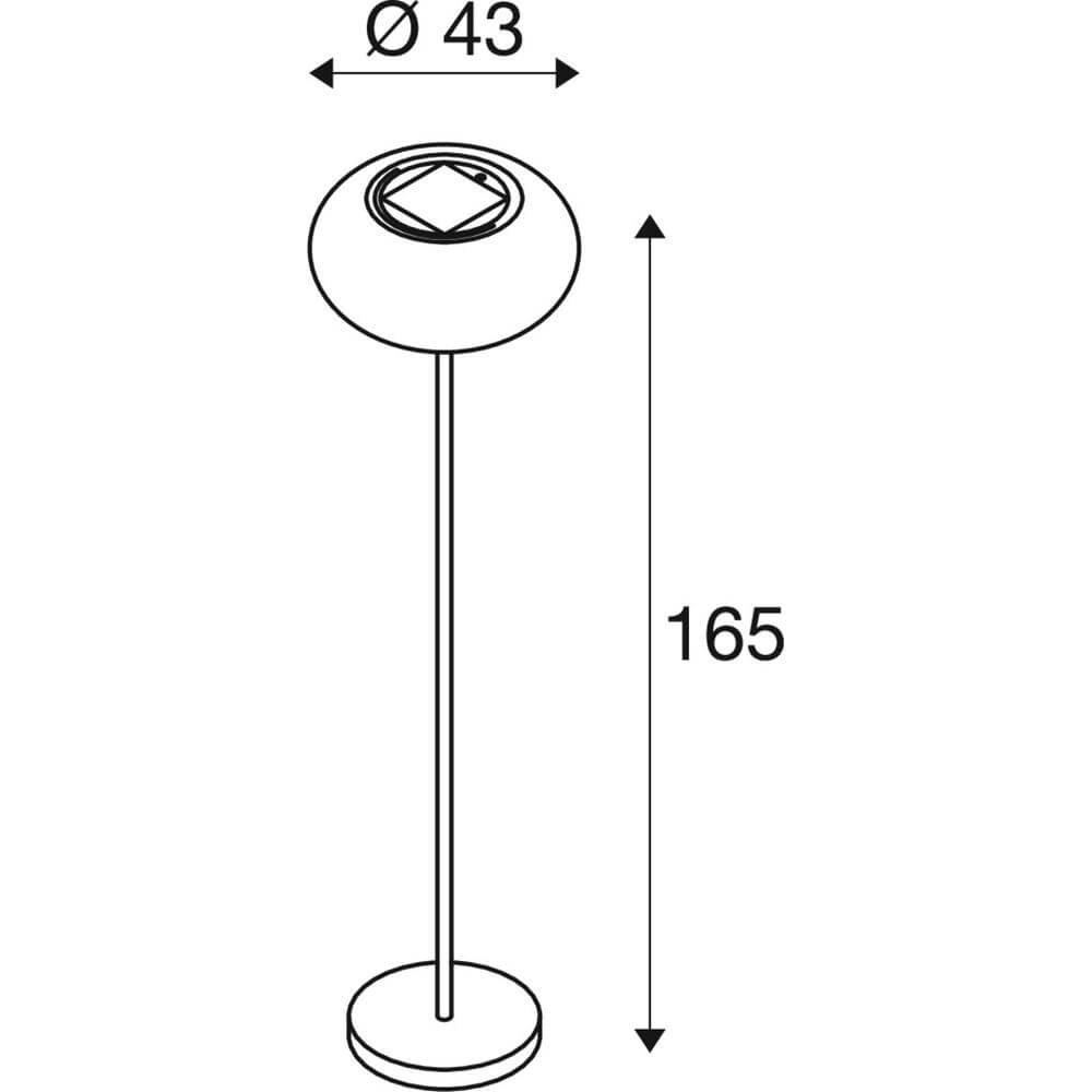 Floor lamp Adegan Solar Solar Black SLV 4024163296649