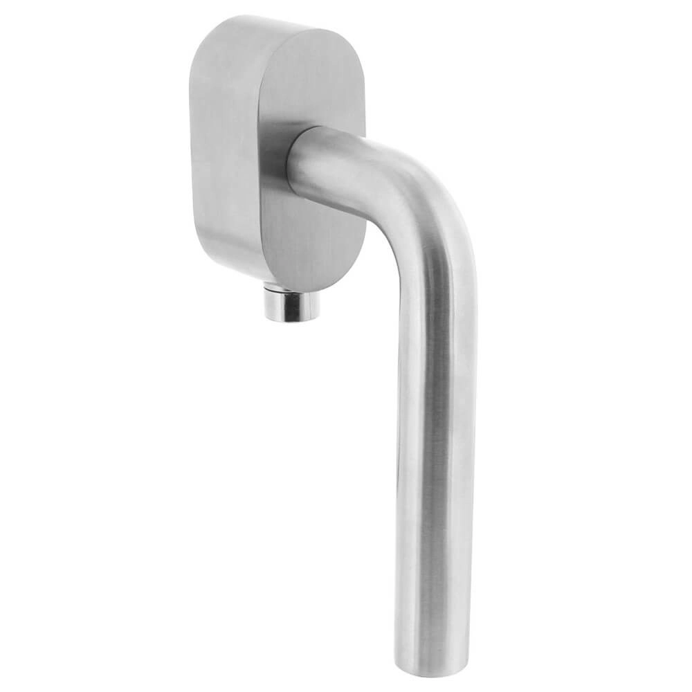 Window handle Recht lockable oval rosette stainless steel