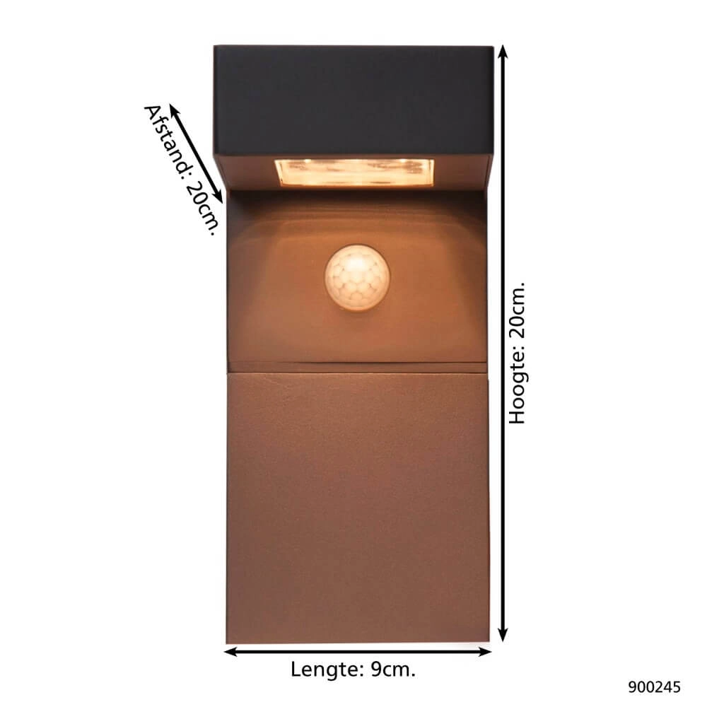Solar wall lamp Baracconi with sensor Eglo 9008606230006