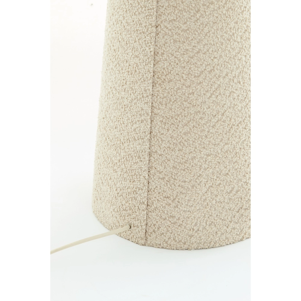Floor lamp Micky Ø 38cm - bouclé - sand Light & Living 8717807761158