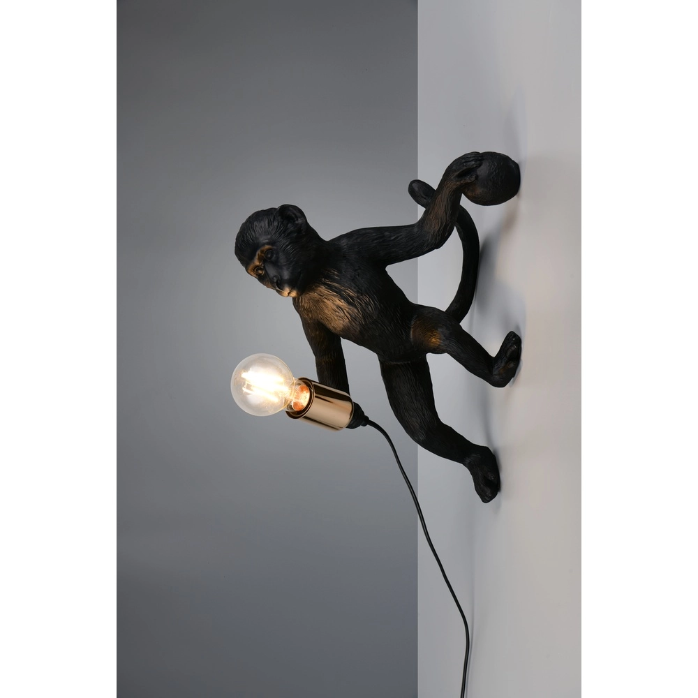 Wall lamp Louy monkey black Trio 4017807667943