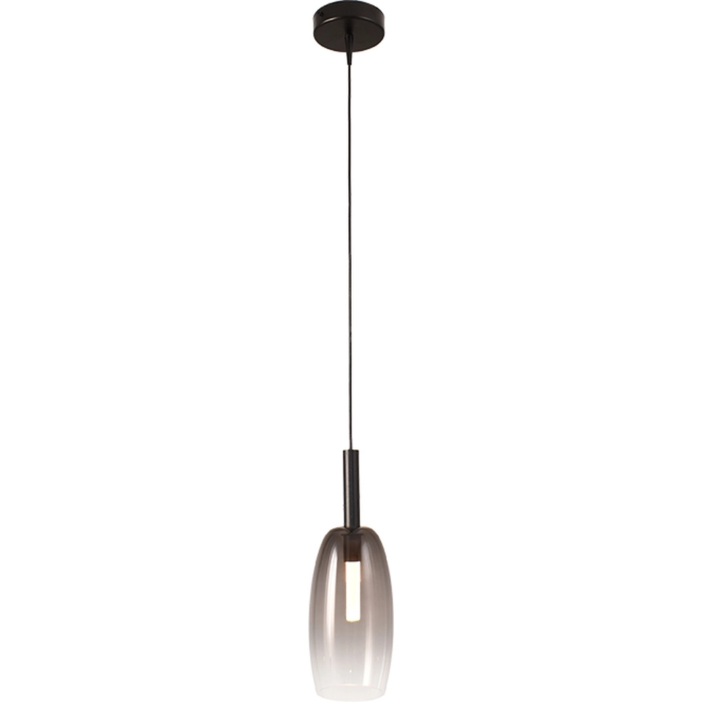 Pendant lamp Ø 11.5cm Lido Olive with smoke-fading glass