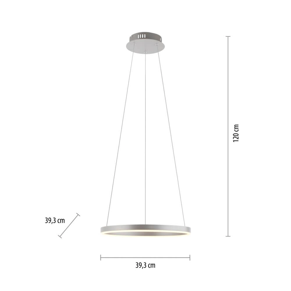 Pendant lamp Ritus aluminium Just Light 4043689983499