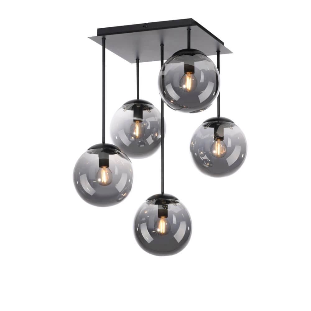 5-light ceiling lamp Big Widow black