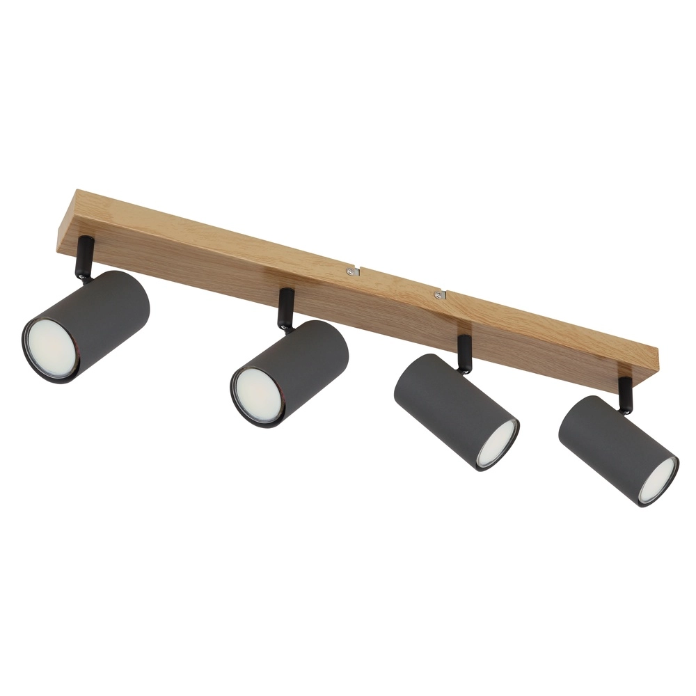 Ceiling lamp 4-lights Robby wood Globo 9007371439539