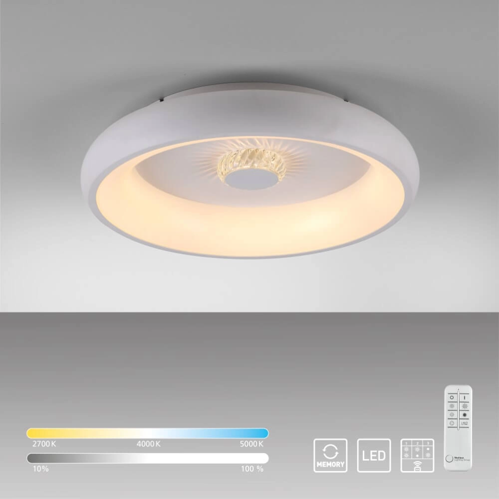 Round ceiling lamp Vertigo white Ø 46,5cm Just Light 4043689994709