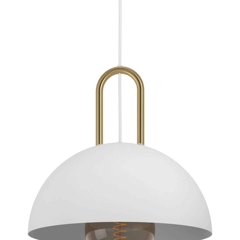 Hanging lamp Calmanera white with gold Eglo 9002759996956