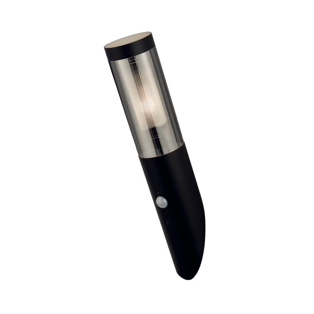 Black outdoor lamp Batton with sensor