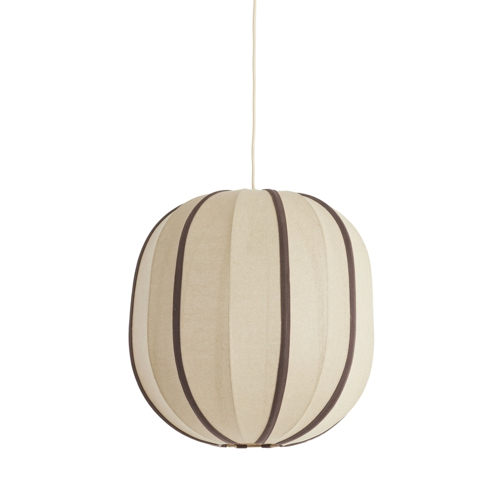 Japandi pendant lamp Esmiria Ø 51cm - dark brown