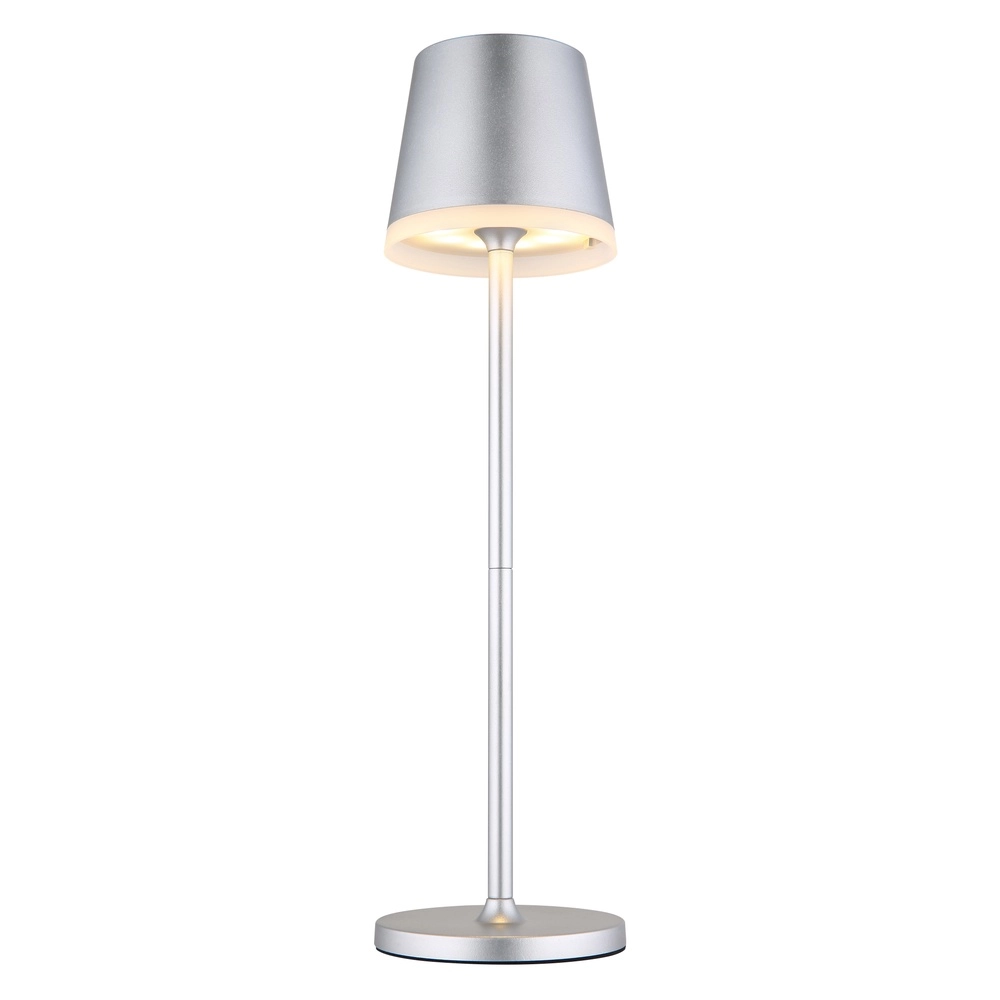 Solar table lamp Vannieso silver grey Globo 9007371478361