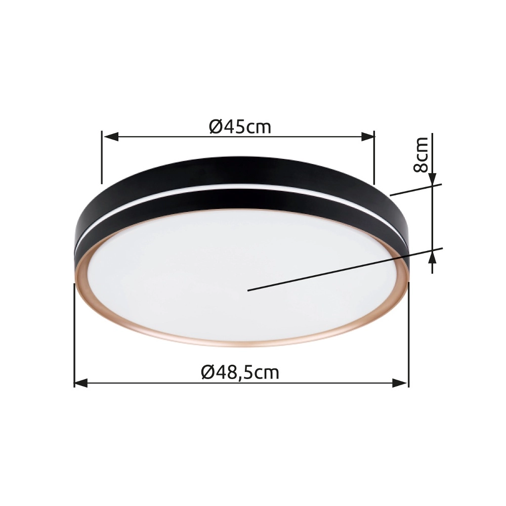 Design ceiling lamp Manni black Ø 48,5cm Globo 9007371425150