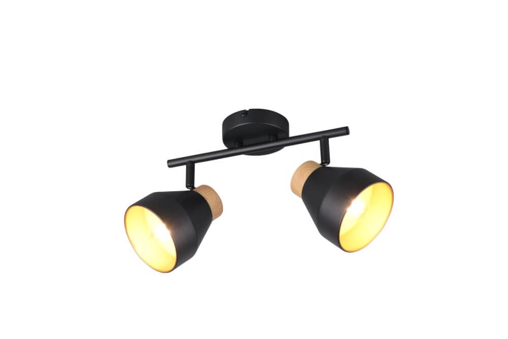 Design ceiling lamp 2-lights Valentin black