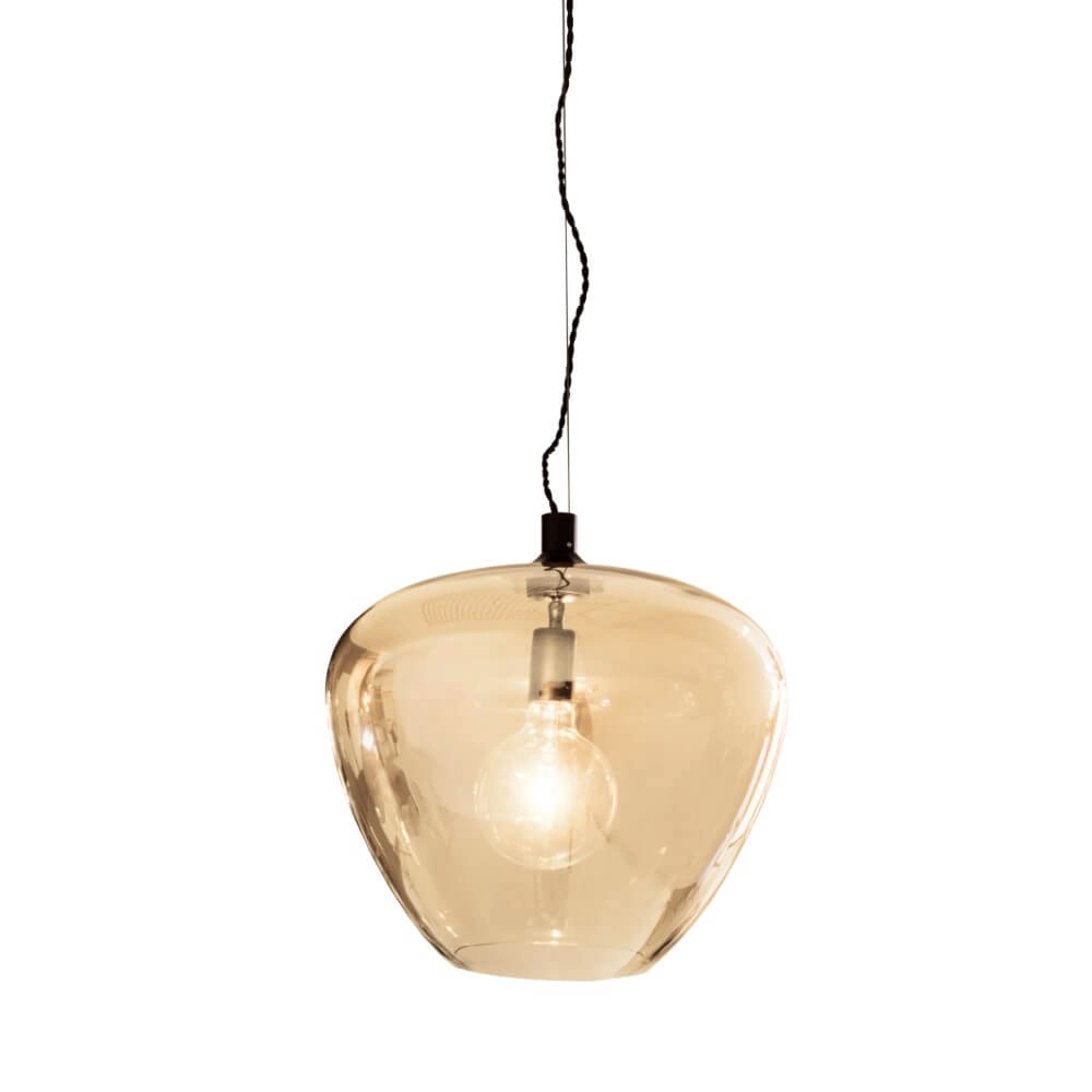 Hanging lamp Bellissimo amber glass Ø40cm
