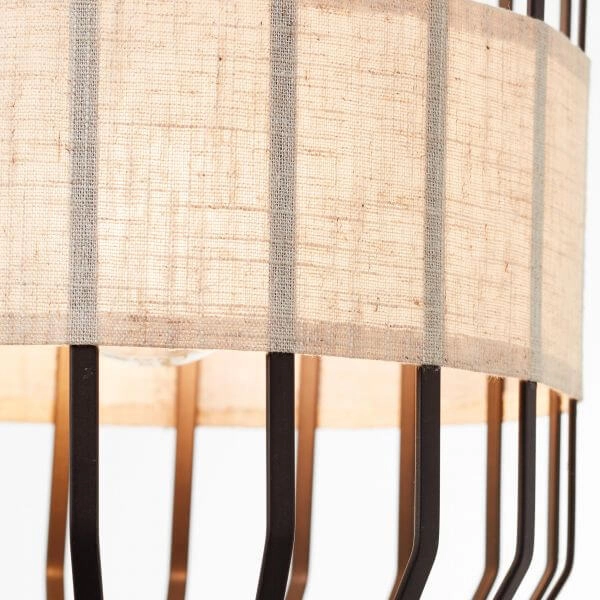Hanging lamp Slope 23cm black with sand color Brilliant 4004353394645