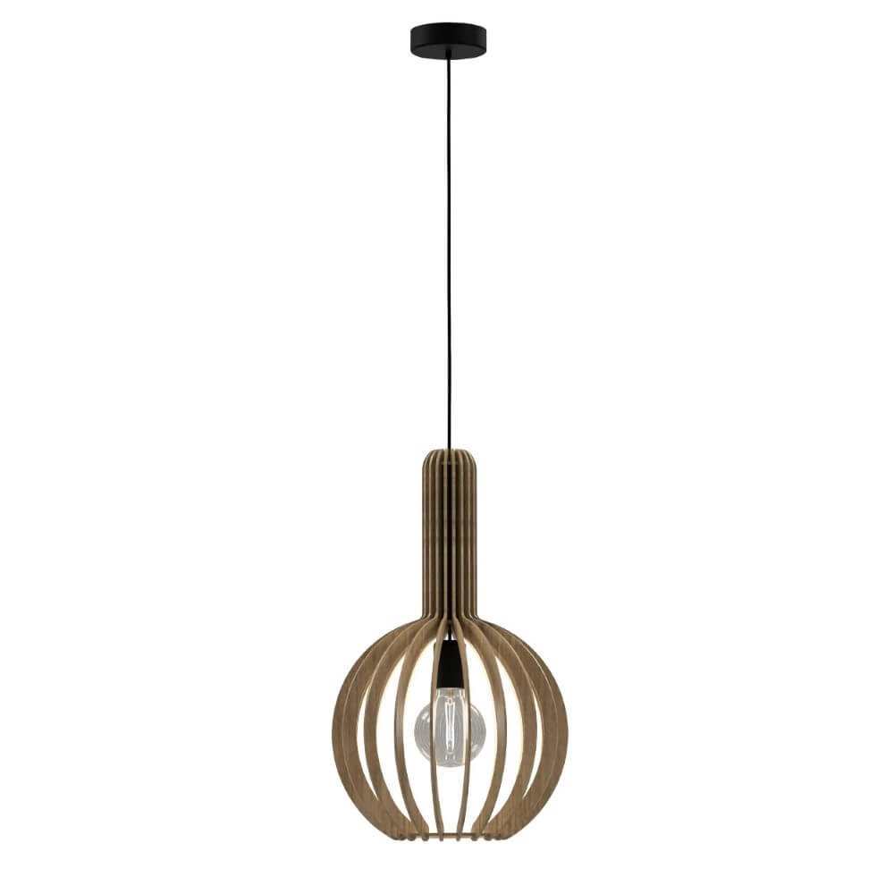 Wooden hanging lamp Velasco Ø 31cm
