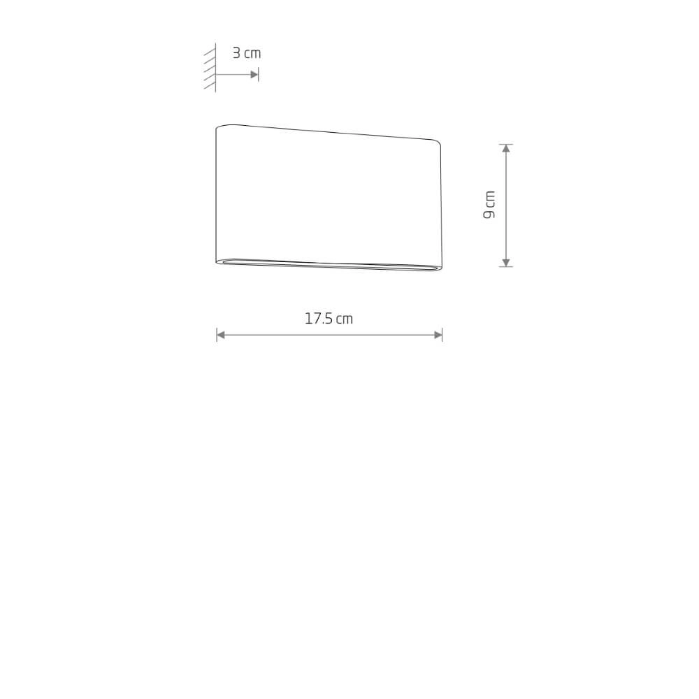 Brass wall lamp Semi M LED 17.5cm Lyora 5903139113663