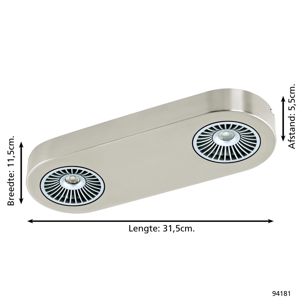 Ceiling lamp Montale 2-light Eglo 9002759941819