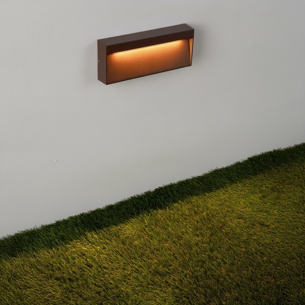 Rusty brown wall lamp Drat Design