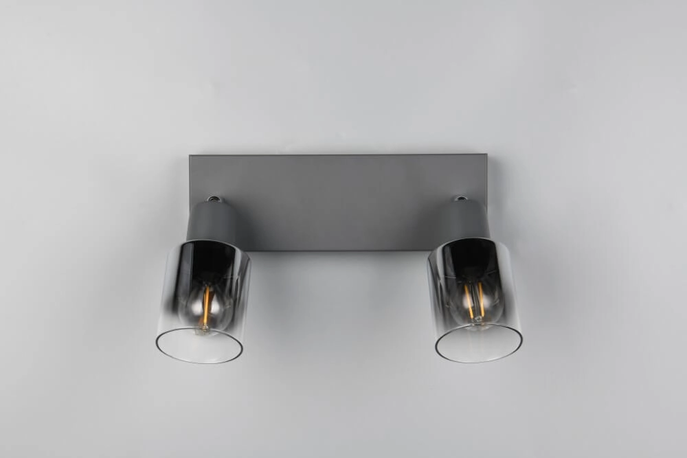 2-light ceiling lamp Cadiz black Trio 4017807615760