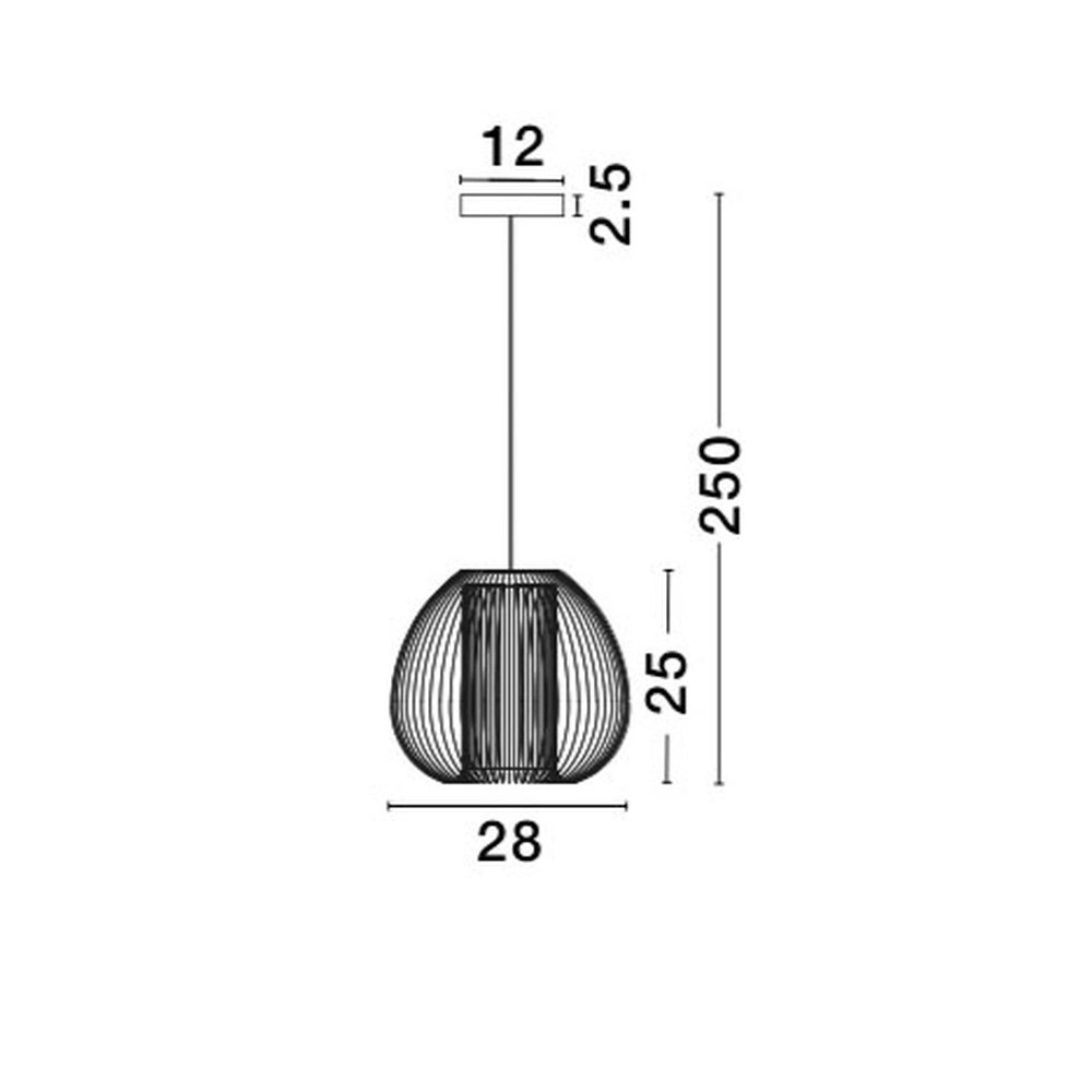 Pendant lamp Desire black Lyora 5212017416742
