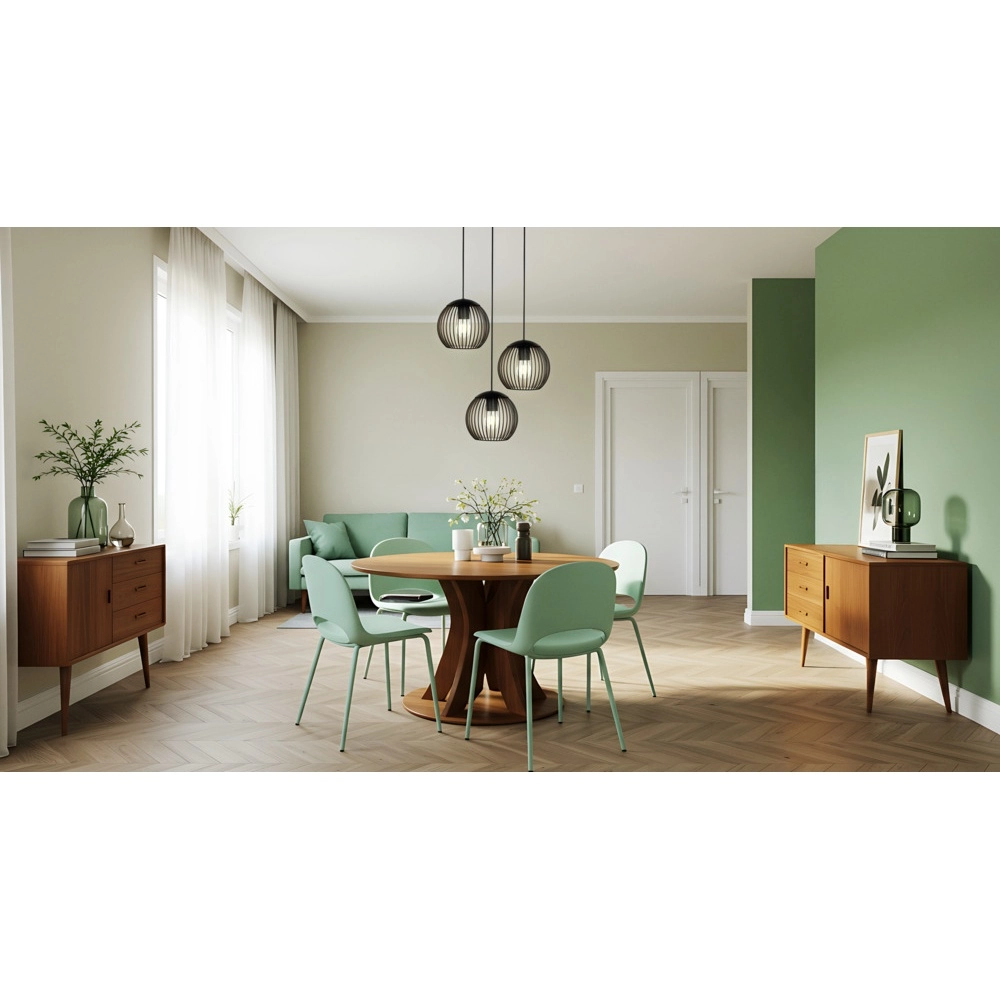 Pendant lamp Almanzora 3-light round Eglo 9008606360345