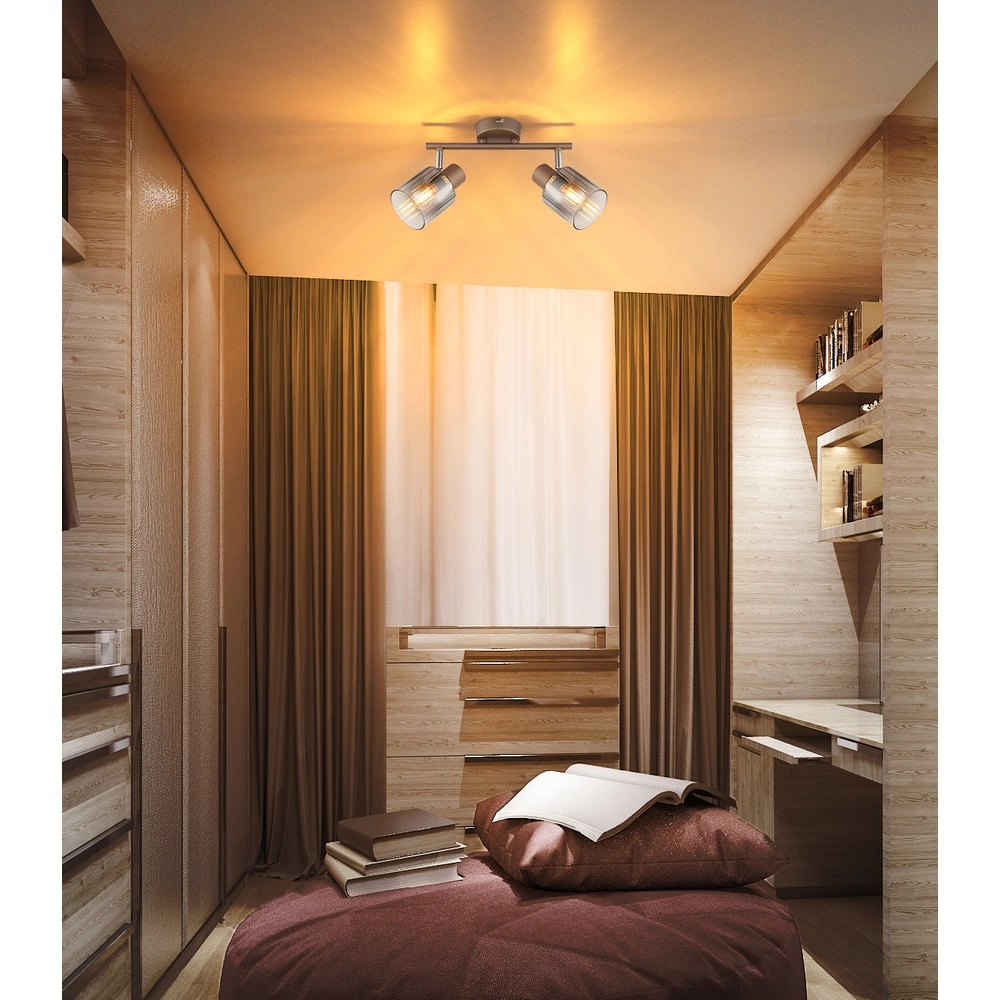 Ceiling lamp Walton 2-light coffee brown Globo 9007371592173