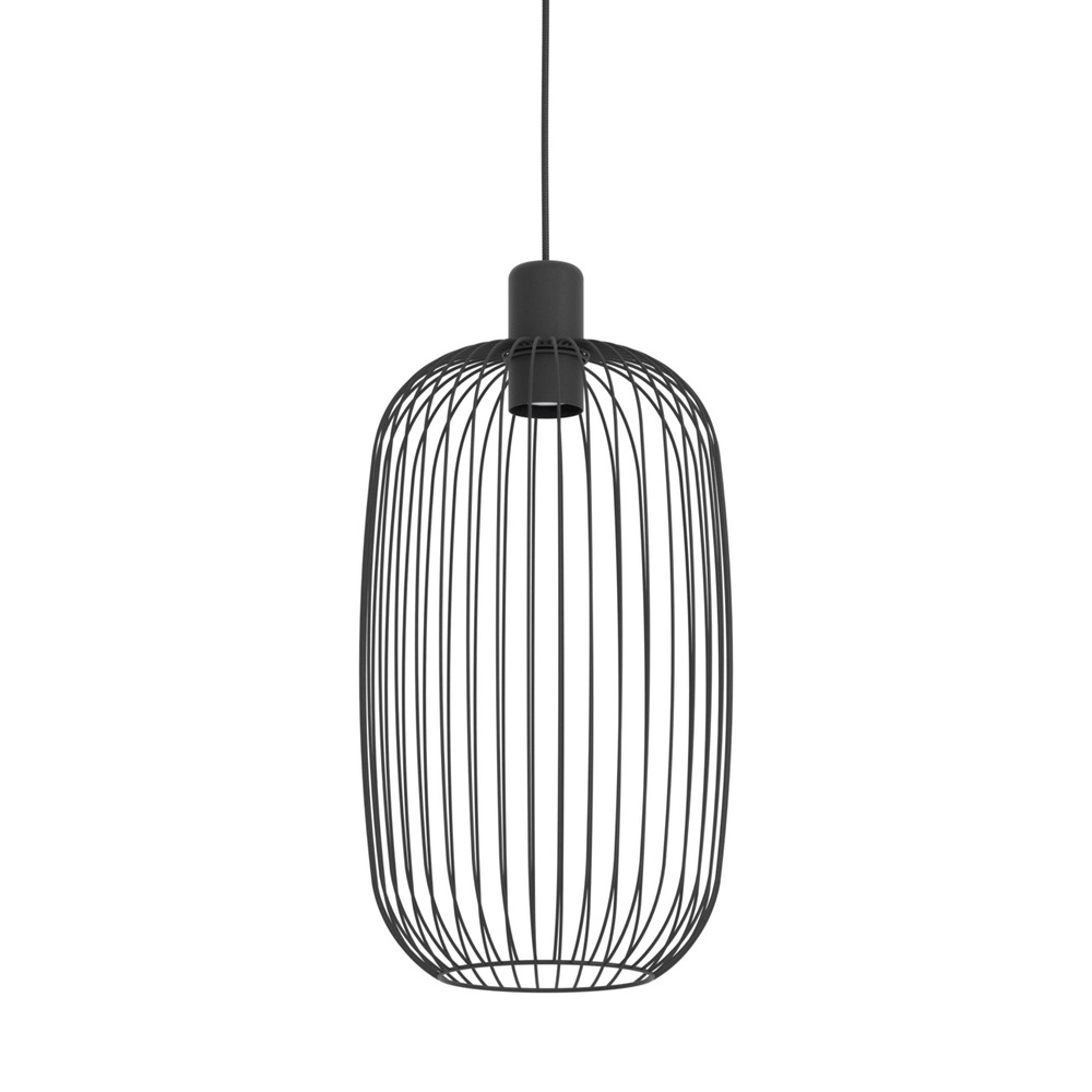 Wire pendant lamp Lodods black Ø 22cm Eglo 9008606390274
