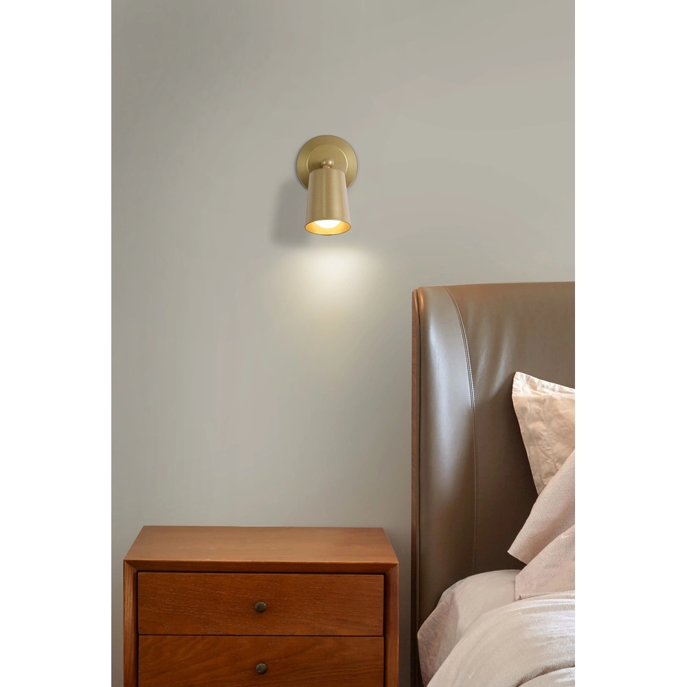 USB Rechargeable Wall Lamp Cone gold Searchlight 5053423298412